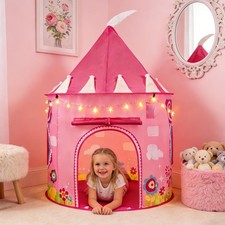 Princess Castle Play Tent for Kids, Girls' Pop-Up Play Tent with Star Lights,...