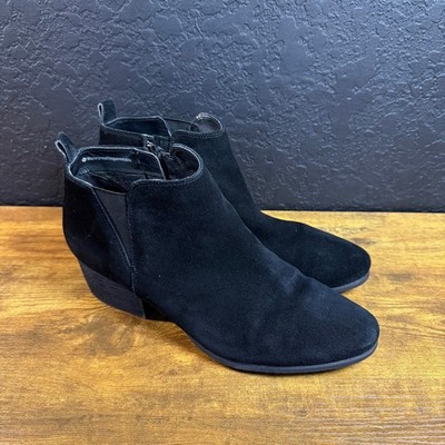 Blondo B5903-015 Black Suede Waterproof Ankle Boots Womens 10M