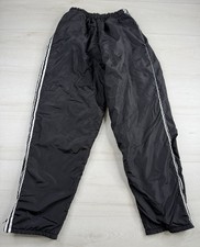 Vtg IN PLAY Insulated Track Pants Black Zip Ankle Drawstring USA Made Men XS EUC