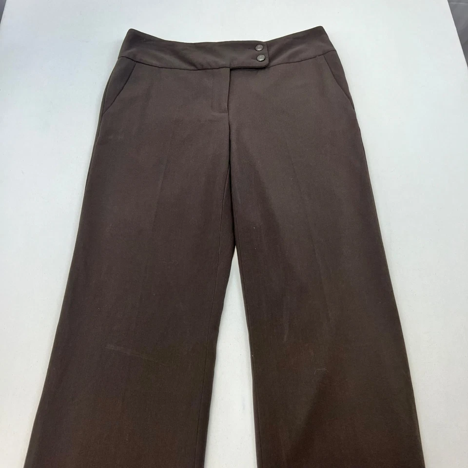 Apt.9 Women’s Modern Fit Dress Pants Mid Rise Brown Size 4 Pockets - Image 2 of 4