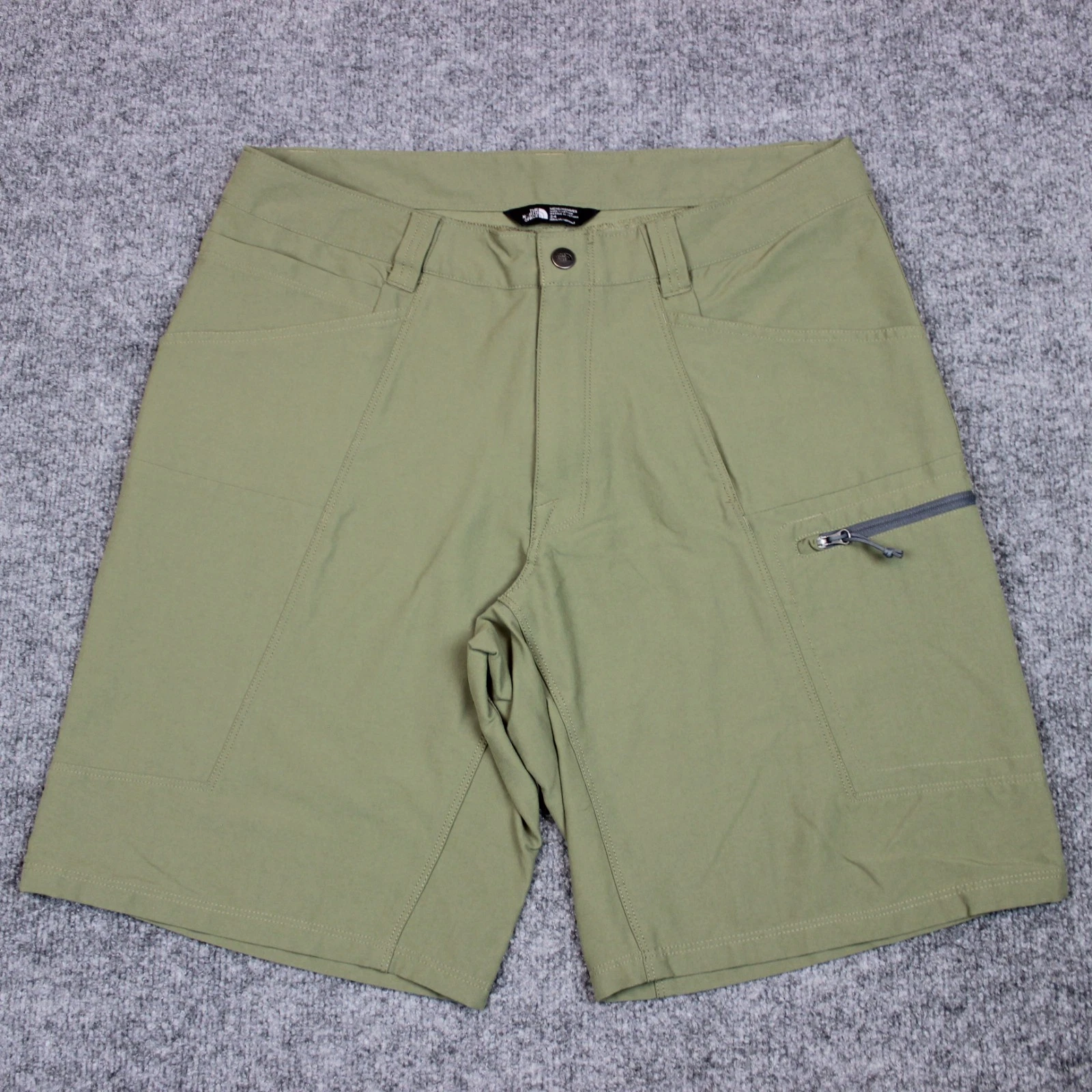 The North Face Shorts Men's 34 9" Inseam Green Outdoor Nylon Utility Hiking