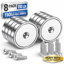 Neodymium Cup Magnets, 110LBS Holding Force Strong Rare Earth Magnets Stainless