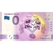 Disney Mickey & Minnie Steamboat Willie 0 Euro Souvenir Banknote (2025)