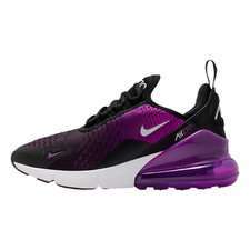 Nike Air Max 270 Big Kids' Shoes Black/Vivid Purple/White 