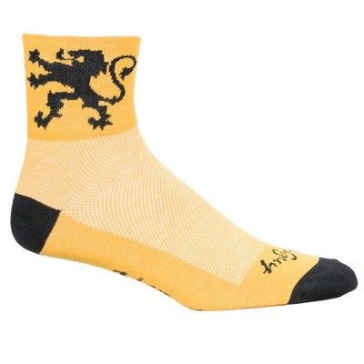 SockGuy Classic Lion of Flanders Socks - 3 inch, Yellow, Large/X-Large SGLIO L
