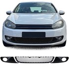 Wabengitter Grill Glanz für Stoßstange Nebelscheinwerfer für VW Golf 6 08-13
