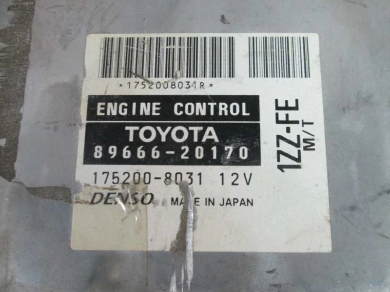 2002 02 TOYOTA CELICA GT Engine ECM Control Module MT 89666-20170 8966620170 - Image 2 of 4