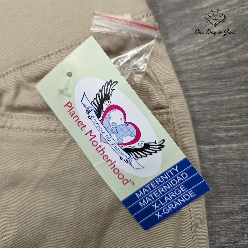 Pantalones de pierna recta Planet Motherhood talla XL Foto 2 de 4