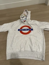 Mind The Gap Underground Unisex Sweatshirt Size Xl Grey