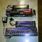 HPI Racing HUMP BATTERY PLUS 2 FLAT BATTERYS  USED — photo 1