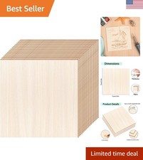 18 Pack Basswood Sheets - 6x6 Inch Perfect for DIY Crafts and Models