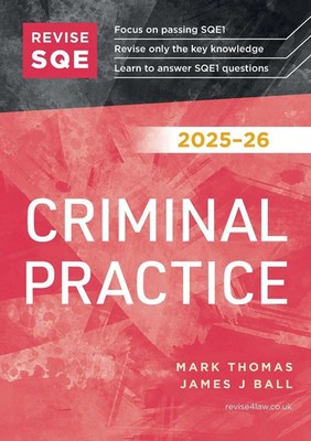 Revise SQE Criminal Practice 2025-26 | Mark Thomas (u. a.) | Taschenbuch | 2025