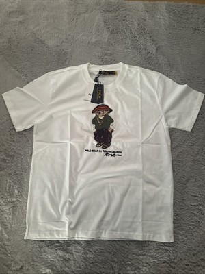 Polo Ralph Lauren T-Shirt Weiß mit Polo Bear Stick    neu mit Etikett