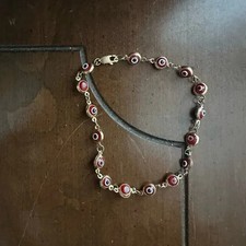 14k Yellow Gold Evil Eye Bracelet