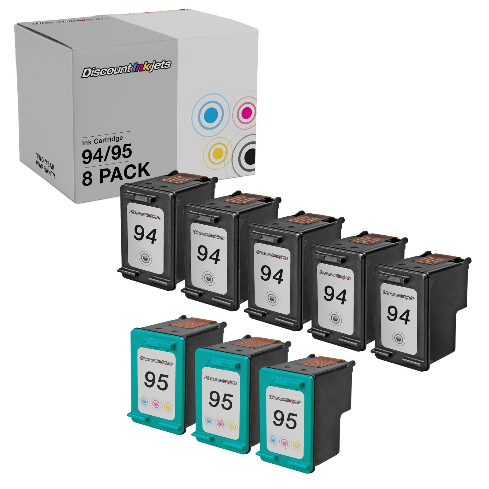 8 Ink Cartridge for HP 94 95 94 Photosmart 2610 2710 7850 8750 B8350 2610xi