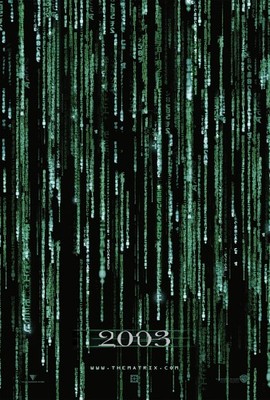 THE MATRIX RELOADED (2004) Original Rolled Foil Movie Poster