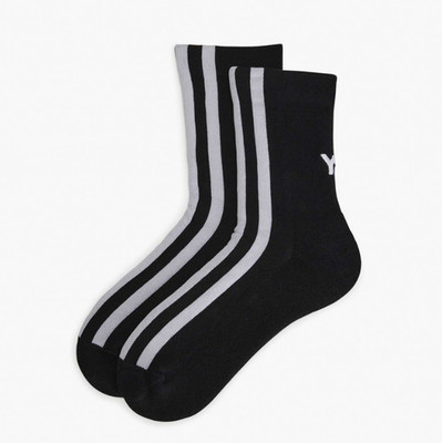 adidas Y-3 Striped Cotton Socks 1pc Unisex Lifestyle Casual Sports Socks IZ3173