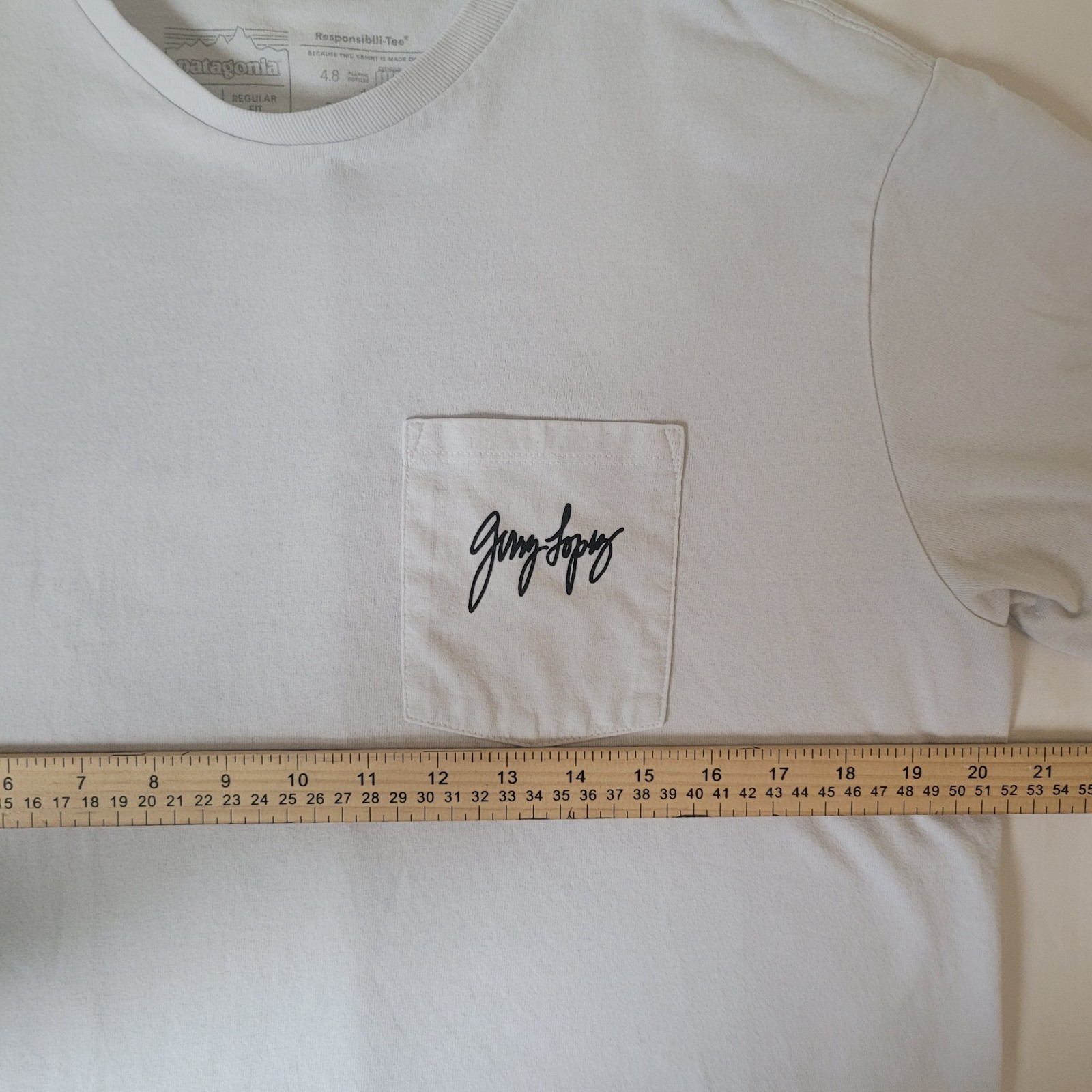 Patagonia Men’s Small White Gerry Lopez Responsibili-Tee Surf Graphic T-Shirt thumbnail 5