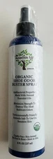 2 Pk MOUNTAIN TOP Shoe Odor Buster Spray, Organic & Strong, 8oz, New Sealed, USA
