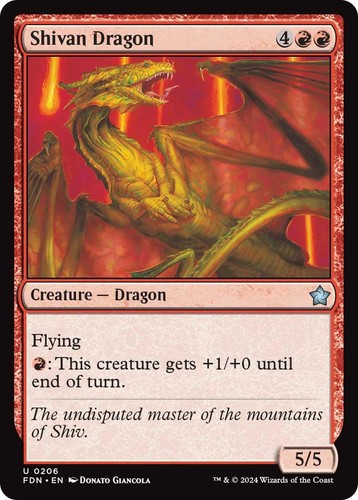 Shivan Dragon (0206) Foil Foundations LP MTG