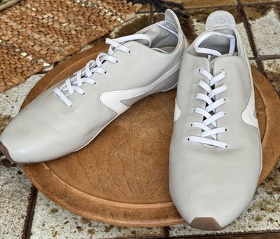 Rag Bone Slim Retro Runner Casual Sneakers Ligh Gray Soft Leather Lace Up US 8.5