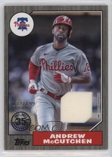 2022 Series 2 1987 Topps Baseball Relics Black 132/199 Andrew McCutchen 0t0b