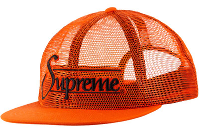 SUPREME MESH 6-PANEL HAT/ ORANGE OS/ SS23 WEEK 11 (BRAND NEW) (100% AUTHENTIC)