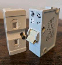 Wylex Plug In MCB 6A 6AMP Type B BSEN 60898 with Base