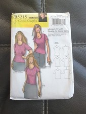 Butterick B5215 Classic T-Tops w Neckline Variations PLUS Sz XXL-6X UNCUT
