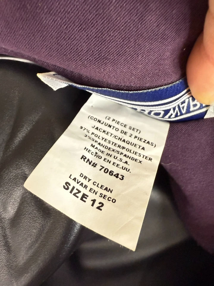 Jessica Howard Women's Blazer Jacket with Shoulder Pads Plum Size 12 Office Work - Image 4 of 4