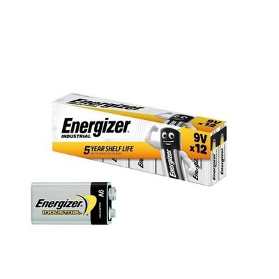 12x Energizer Industrial 9V Alkaline Batterien 6LR61 EN22 E-Block