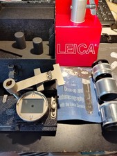 E Leitz Leica Wetzlar Germany Focaslide Set. Metal Box 3 Tubes  2 Manuals