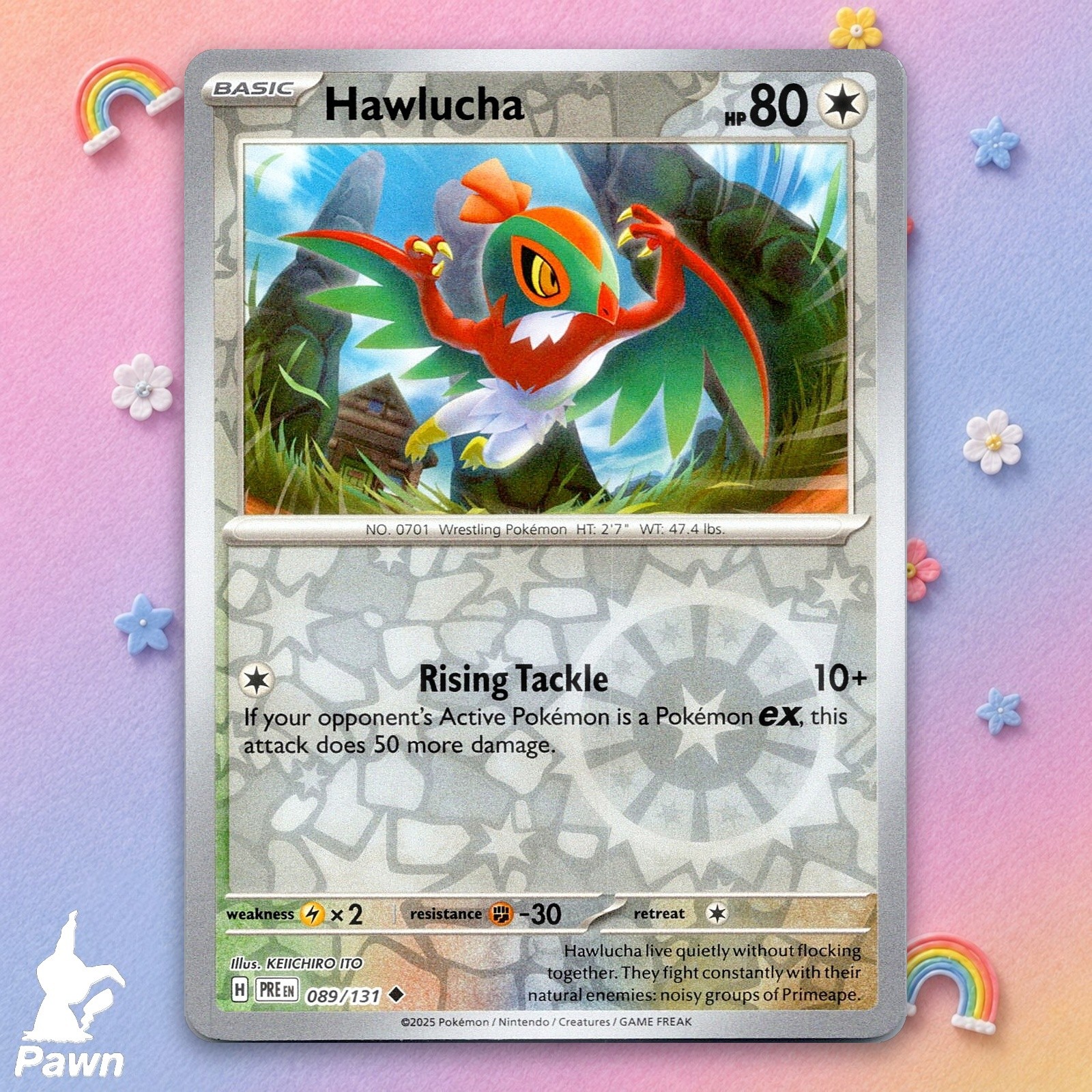 Hawlucha 89/131 Prismatic Evolutions Pokemon TCG Card