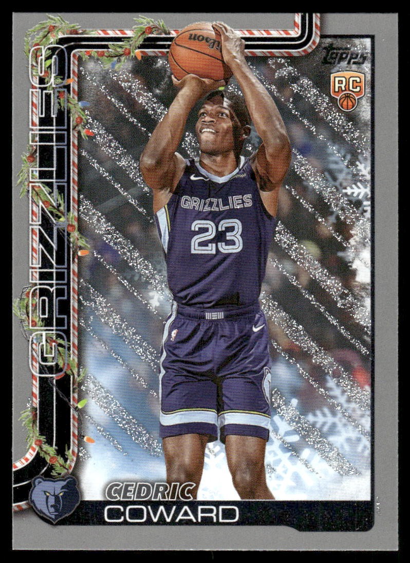 Cedric Coward 2025-26 Topps Holiday Basketball #H171 - Memphis Grizzlies