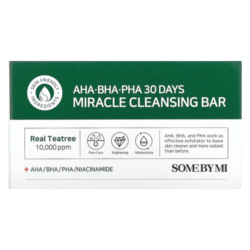 AHA. BHA. PHA 30 Days Miracle Cleansing Bar, 95 g (106 g)