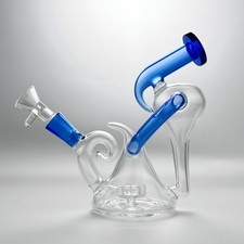 Bong in vetro 7'' riciclatore tornado perc fumo tubo acqua narghilè gorgogliatore con ciotola
