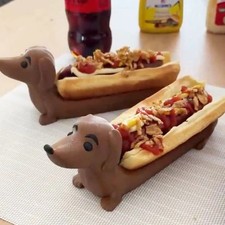 Hot Dog Dachshund Tray Food Serving Plate Cute Dog Lover Kitchen Decor