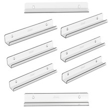 8 Pack Vinyl Record Shelf Wall Mount, 12 Inch Album Record Holder Display, Clear