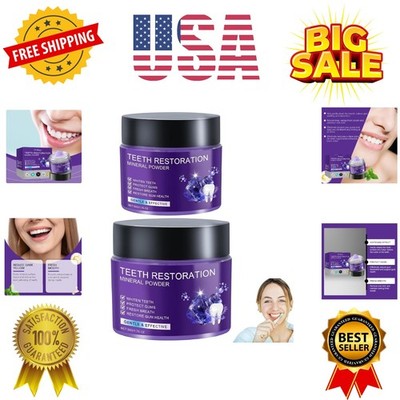 2Pcs Teeth Restoration Mineral Powder, Purple Whitening Mineral Powder，Fresh ...