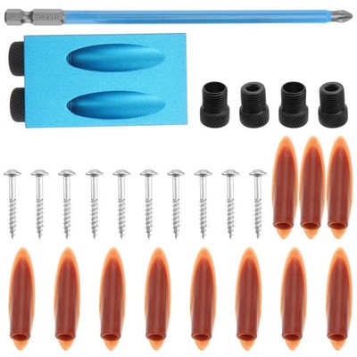  28-teiliges Schräglochbohrer-Set für die Holzbearbeitung, Locator-Bits-Kit für