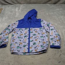 Eddie Bauer Jacket Kids 6 Blue Mesh Lined Hooded Light Pack Full Zip Windbreaker