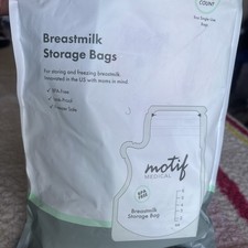 Motif Medical Breast Milk Storage Bags 8oz/100 count-Leak Proof-Freezer Safe  New