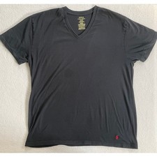 Polo Ralph Lauren V-Neck T-Shirt Mens XL Black Classic Fit Cotton Short Sleeve