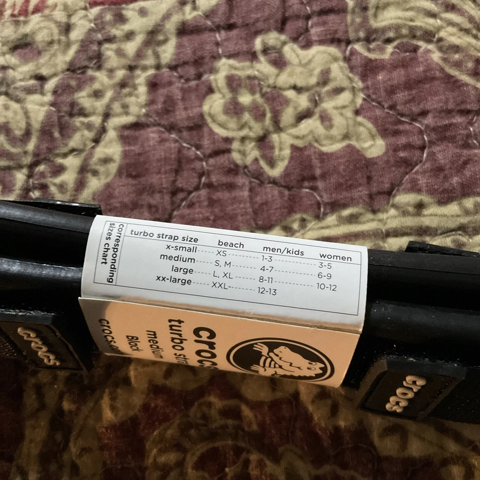 Single Pair of Crocs Turbo Straps Replacement Strap Black Medium - Image 3 of 3