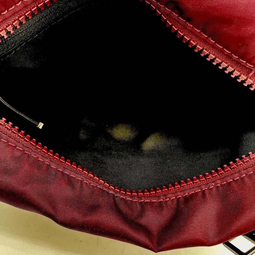 Lululemon Maroon Crossbody Fanny Pack with Adjustable Strap and Dual Zippers