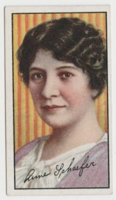 Anne Schaefer vintage 1916 C93 Imperial Tobacco Card - Silent Film Star