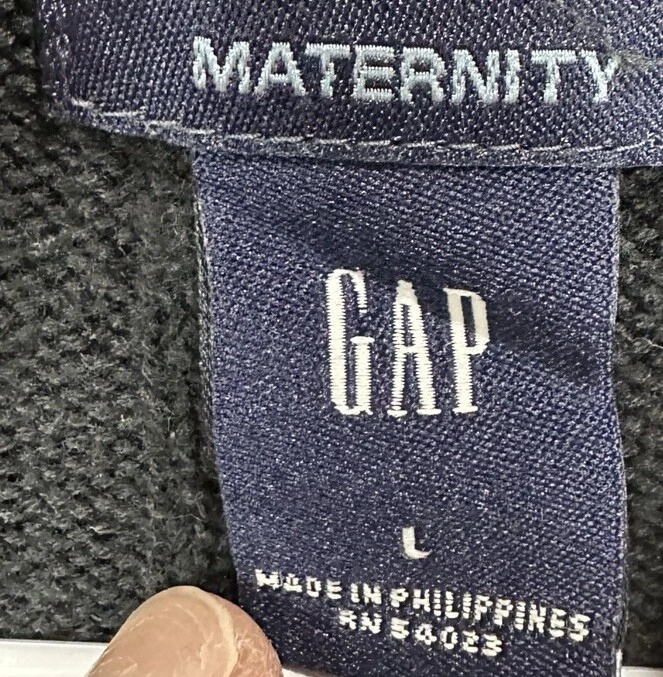 Gap Maternity Women’s Turtleneck Cable Knit Long Sleeve Sweater black sz L - Image 2 of 4