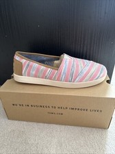 Toms Avalon Peony Ikat Stripe women  s us9.5