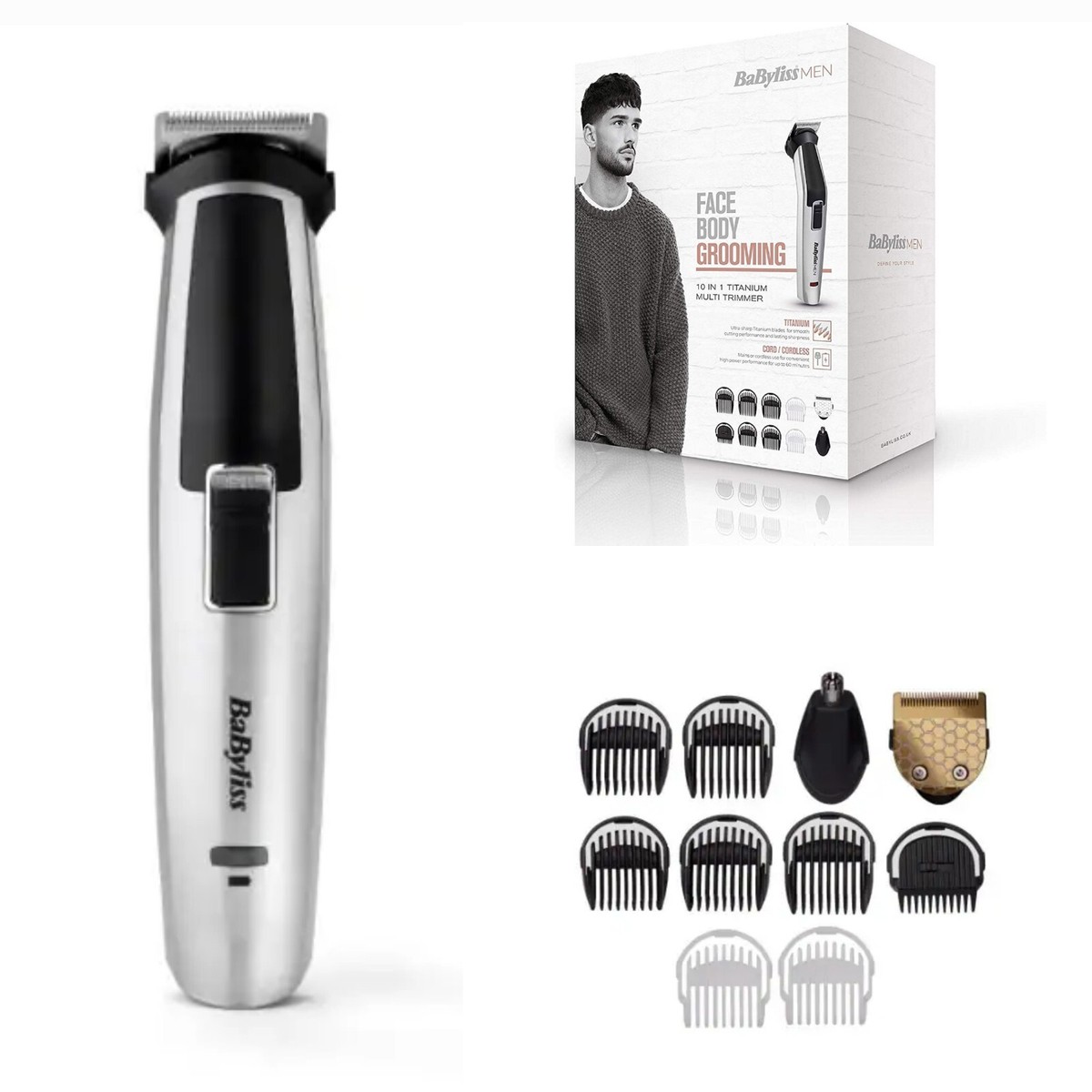 Titanium Multi Trimmer Babyliss 10 In Grooming Kit BaByliss 10-in-1