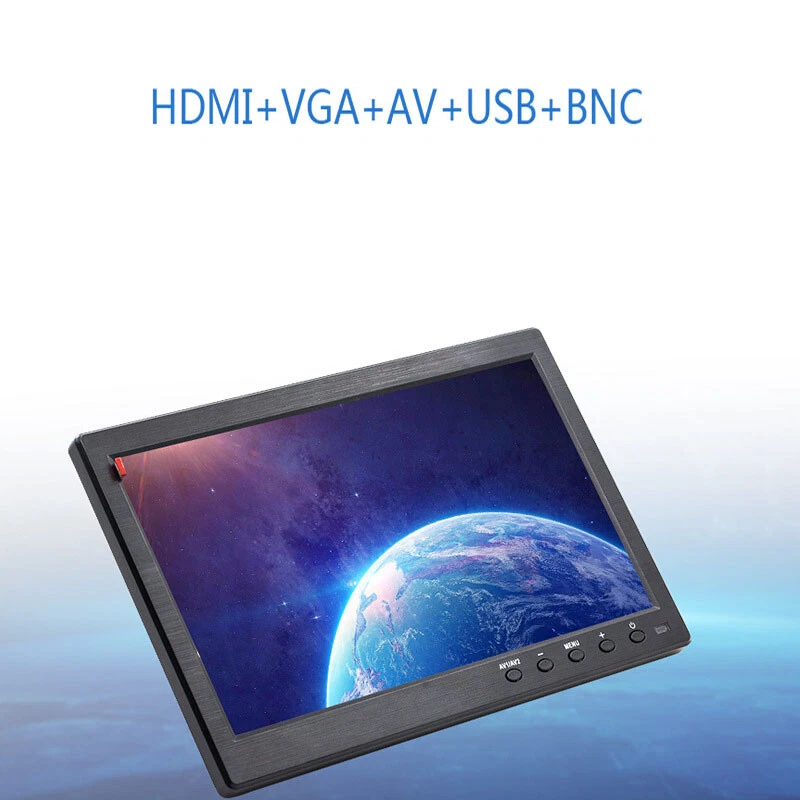 8" IPS LCD CCTV Monitor Screen USB/BNC/AV/VGA/HDMI for Car/Security/PC/Laptop - Image 3 of 4